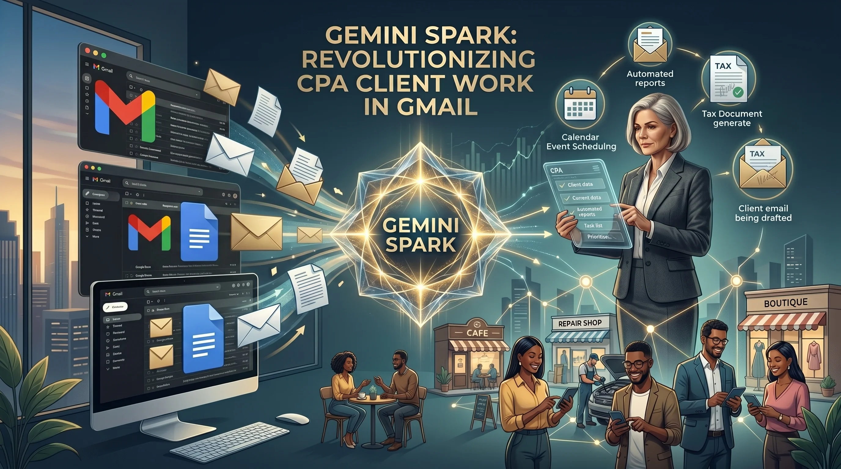 Gemini Spark AI agent running automatically in Gmail for SMB accounting and CPA work